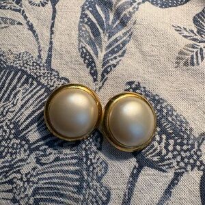 Gold and Pearl Clip Ons